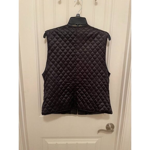 Hamilton Manor Quilted Leather Vest MEN'S SZ  L‎ ZIPPER FRONT - Picture 7 of 13